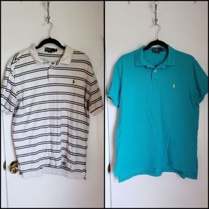 Set of 2 Ralph Lauren Polo Shirts Size L (#130)